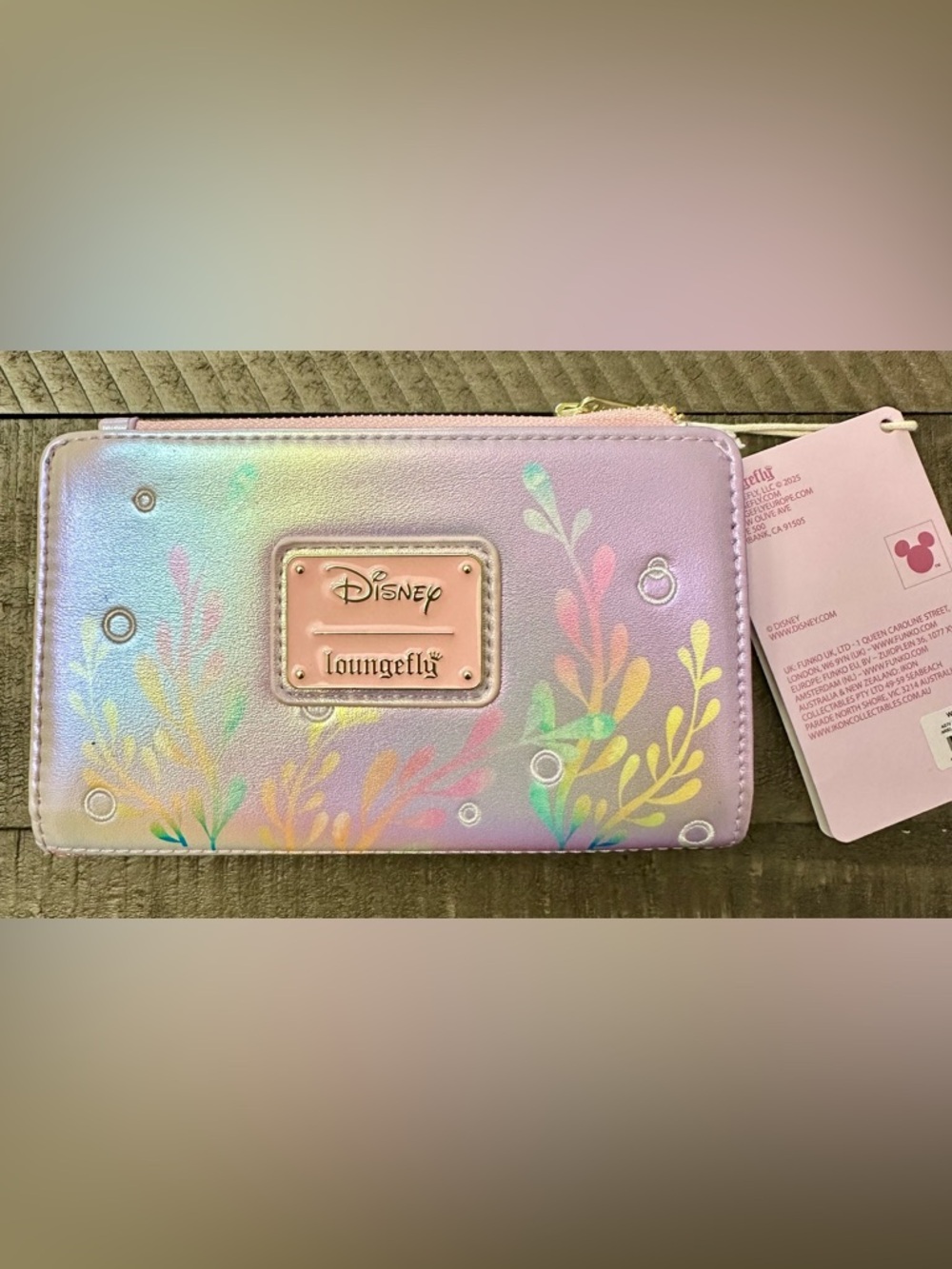 Loungefly x Disney Little Mermaid Ariel Soft Floral Mini Backpack & Flap Wallet - Picture 5 of 14